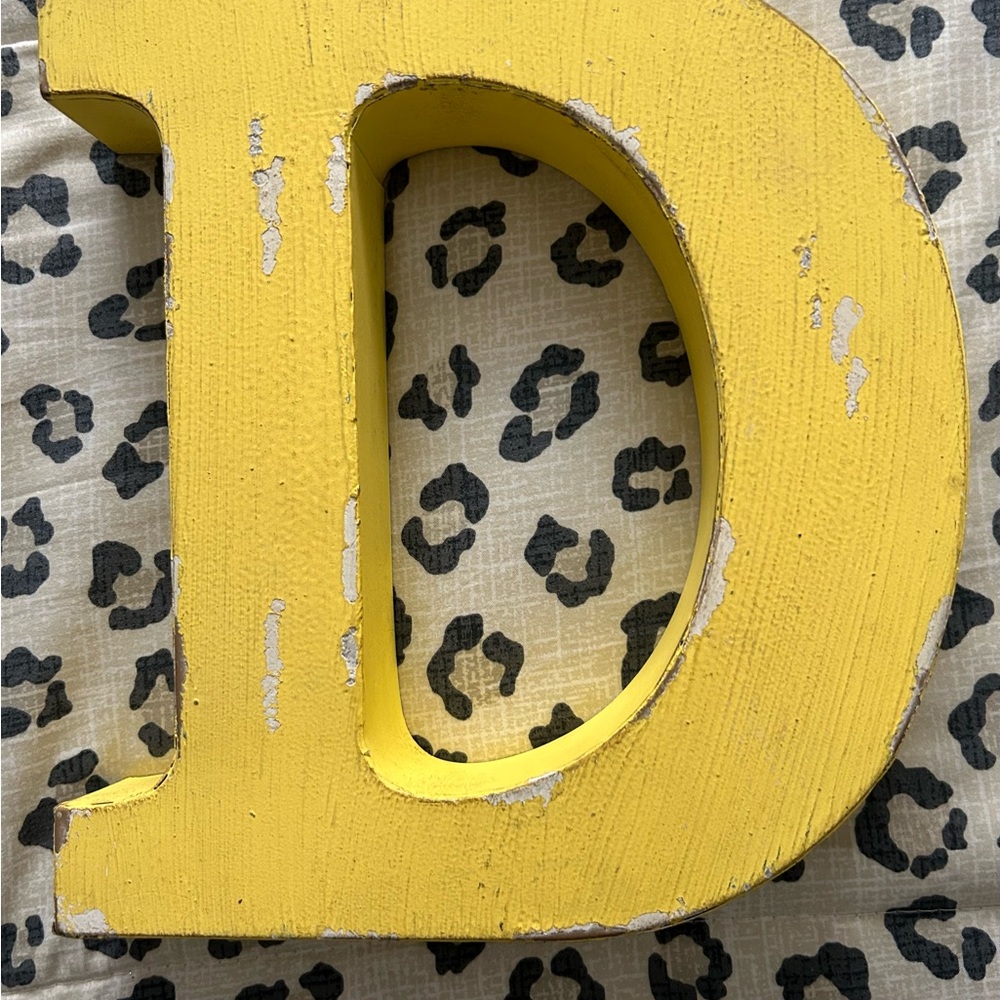 Yellow Decorative Letter D